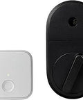 Smart Lock With Connect For Inside Deadbolt Mount, Slick Keyless Entry, App Control, And Activity Log, black interior setup