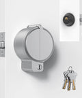 Round Deadbolt Lockout Device No Drill Install Protect Keyhole Toddler Proof Deadbolt Cover For Doors Safe Home Security