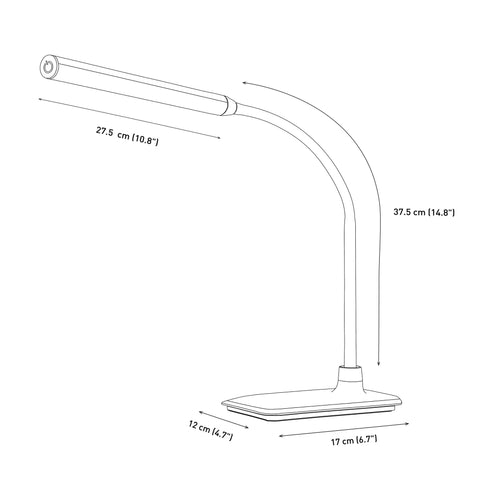 Uno LED Art And Craft Table Lamp With Independent Switch Flexible Arm And Single Adjustable Head For Precise Daylight Lighting