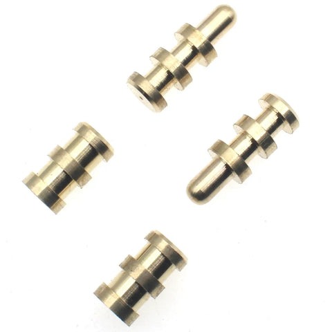 Brass Table Bolt Sleeve Connectors Set, 8 Pair Dowel Pin and Socket Alignment Pins for Tables, Cabinets and Chairs, Unthreaded Surface