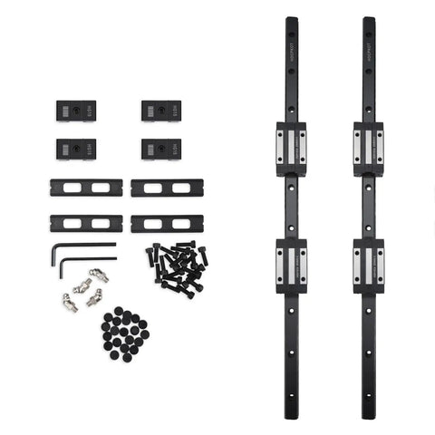 1000mm Linear Guide Kit With Four HGH15CA Carriage Blocks And End Stops, Dual Rails For Smooth Low Noise Linear Motion
