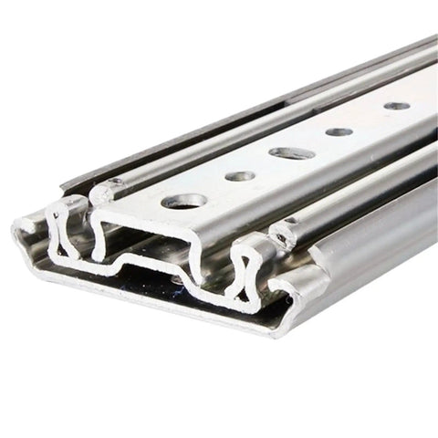 Straight Shooting 76Mm Wide Cabinet Drawer Slides 46 Inch Long Heavy Duty Steel Track showing interior structure for smooth glide.