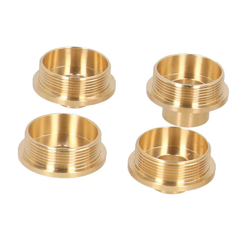 Pro Shop Essential Brass Router Template Kit Including Eight Precision Bushing Sizes Solid Lock Nuts And Multi Fit Adapter For Nail The Cut Dovetail Routing And Smooth Woodworking Sessions, four brass bushings.