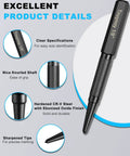 Close-up details of 4-Piece Nail Punch And Center Punch Set With Hardened Cr-V Steel And Non-Slip Knurled Grips for woodworking.