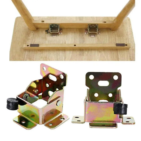 4 Pack Heavy Duty Folding Brackets For Tables Desks Chairs Beds Iron Self Lock Hinges With Screws 500 Pound Capacity