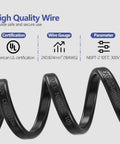 UL listed high quality wire of Six Foot Sewing Machine Power Cord AC Cable Replacement, details and specifications visible
