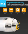 Rock Solid 5.5 Kilowatt Water Cooled Spindle Motor Packs Hella Smooth Performance At 24000 Rpm High Speed For Cnc Routers, showcasing high rotation accuracy with stainless body and design.