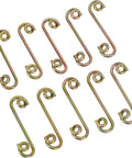 Ridiculously Tough Quarter Turn Fastener Springs With Heavy Duty Zinc Plated Steel For Rock Solid Grip And Zero Hassle Rivet Mounting Includes Ten Pieces, showing ten durable springs.