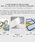 Heavy Duty Adhesive Tape Tester With 2Kg Rolling Wheel For Pressure Load Transfer Ideal For Sealing Tape And Protective Film Quality Checks Durable Metal Construction And Precise Rolling Wheel Performance, showing tape and film applications