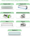 Power Cord Replacement For Cricut Cutting Machines Like Explore Air 2 Expression 2 Explore Air Explore One Create Mini And More 18V Charger Power Supply White for Cricut machines