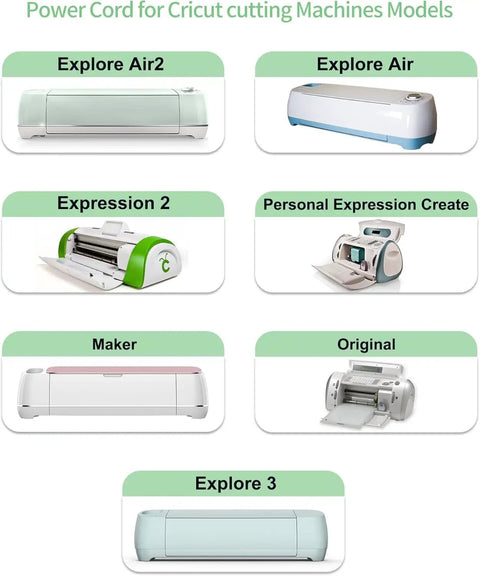 Power Cord Replacement For Cricut Cutting Machines Like Explore Air 2 Expression 2 Explore Air Explore One Create Mini And More 18V Charger Power Supply White for Cricut machines