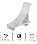 10 Pack Aluminum Freezer Shelf Clips Kit With Curved Dovetail Design, silver metal clamp close-up