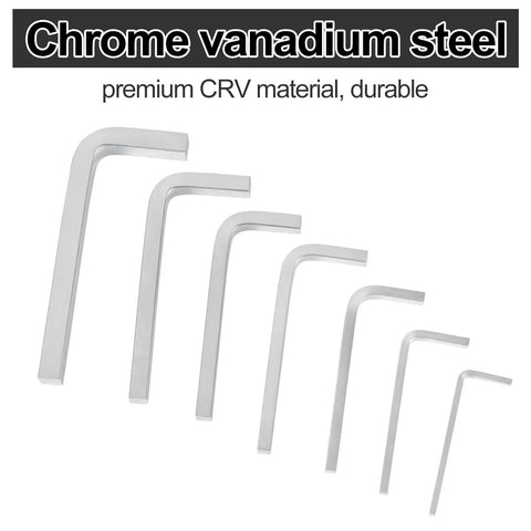 7Pc Square Head Wrench Set With L Shaped Design Chrome Vanadium Steel Tools For Pocket Hole Screws 3mm To 10mm Sizes Beefy DIY Kit