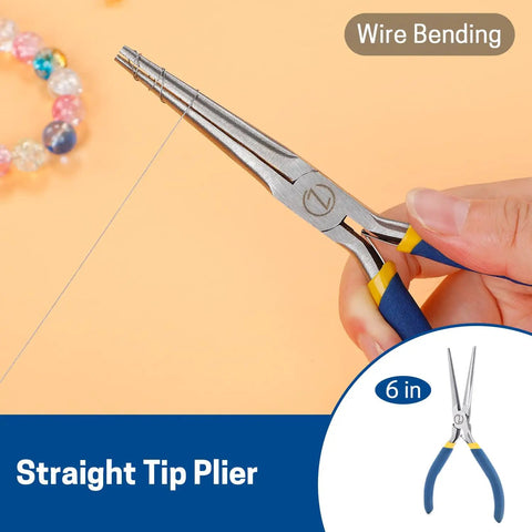 6 Inch Mini Needle Nose Pliers With Comfort Grip For Handmade Jewelry Crafting 2 Pack Long Nose Pliers Set For DIY Projects Durable Drop Forged Carbon Steel Hand Tools in use