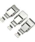 Lockable Spring Stainless Steel Draw Latch 60x29mm for Wooden Boxes and Toolboxes, heavy duty, easy install accessories