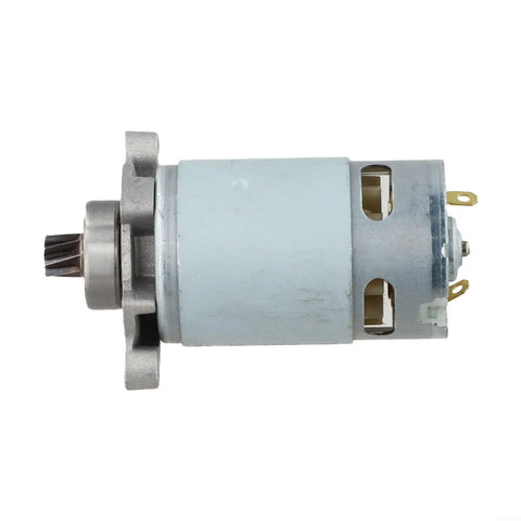 Heavy Duty 21V Reciprocating Saw Motor Replacement Featuring Eight Tooth Gear Drive And Solid Copper Windings side view of motor.