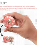 Assorted Ceramic Cabinet Knobs Set Of 20 In Pink And White For Vintage Cupboard Doors And Drawers Handmade Ceramic Hardware
