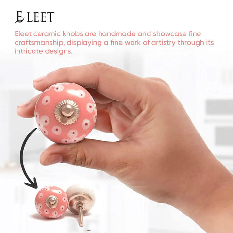 Assorted Ceramic Cabinet Knobs Set Of 20 In Pink And White For Vintage Cupboard Doors And Drawers Handmade Ceramic Hardware