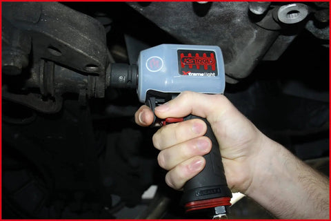 Pro Shop Essential 1/2 Drive Pneumatic Impact Wrench being held, showcasing ergonomic comfort grip for auto mechanics.