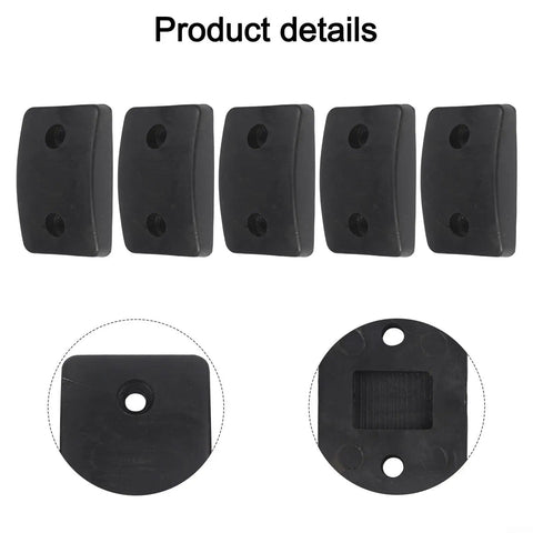 Five Pack Rubber Shock Absorbing Pads For Gym Weight Stacks And Home Furniture Anti Slip Feet Bumpers With 12mm Holes