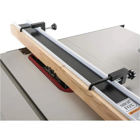 Table Saw Fence Clamp Set Of 2 For Universal Auxiliary Fence, Built Tough Heavy Duty Steel, Low Profile Design, Fits Clamp Range Two And A Half To Five And A Half Inches, Pins Use Three Eighths Inch Holes, Durable Shop Tools Accessory on table saw fence