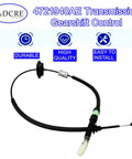 Heavy Duty Transmission Gearshift Control Cable Replaces OE 4721940AE showing black outer casing and connector for Dodge Journey 2011-2020.