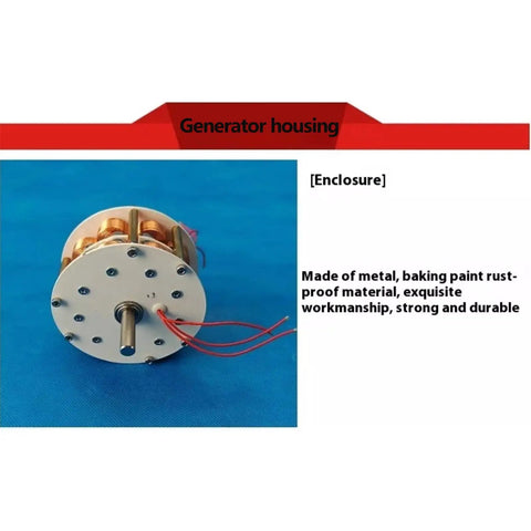 Front view of a Double Layer Iron Core Hydro Generator For Water Turbines showing metal housing and wiring.