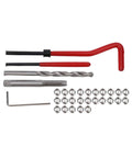 Essential M6x1.0 Thread Repair Kit With 30 Stainless Steel Inserts To Fix Stripped Engine Threads Fast And Save Money Without Breaking The Bank On New Parts. M6 tap, drill bit, and inserts