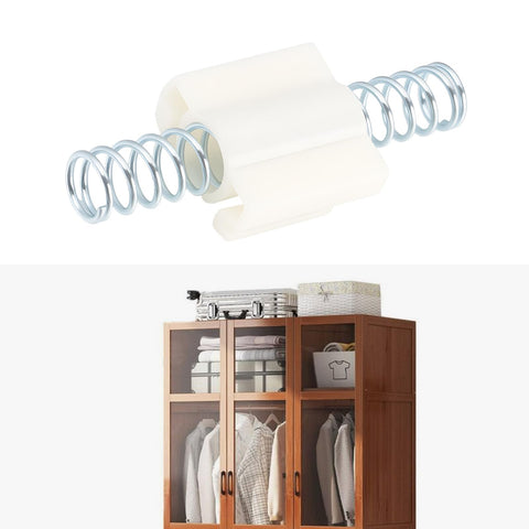 8 Pack Bi Fold Closet Door Repair Springs 60x22mm Replacement Parts for folding closets shown with wooden closet