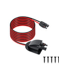 10 Foot Solar Cable Entry Gland With 10 AWG Extension Cable MC4 Connectors For RV Boat Camper And Van Installations Weatherproof Solar Junction Box With Tinned Copper Wire And High Conductivity For Efficient Power Transfer. Black 10AWG MC4 cable with entry gland and screws