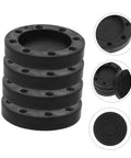 Four Pack Anti Skid Washing Machine Pads And Stabilizer Feet For Vibration Control Durable Furniture Risers, black, stacked view