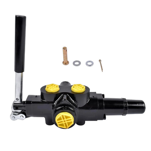 25 GPM Hydraulic Log Splitter Valve with 3500 PSI rating, featuring auto return detent lever, beefy universal replacement