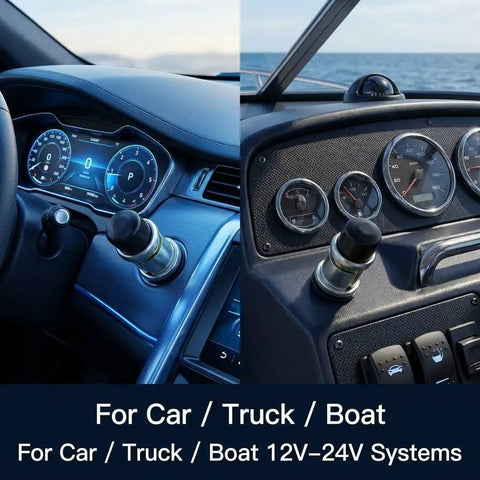 Installed 12V 50A Momentary Engine Start Push Button in car and boat dashboards, 16mm panel hole fit, 28mm button diameter.