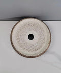 UMJIGF Bathroom Countertop Vessel Sink Bathroom Vessel Sink Bathroom Light Luxury Ceramic Basin top view round design with speckled pattern.