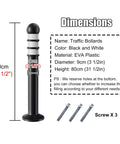 Kickass Reflective Traffic Cone And Plastic Bollard Post For Driveways, 80cm high EVA plastic traffic bollard with secure bolts.