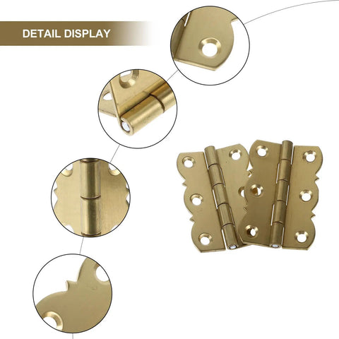 Tough As Nails Vintage Brass Piano Hinges Two Pack showing detailed design, smooth action, and solid brass material.