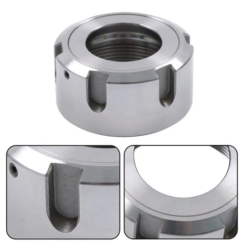 Heavy Duty ER32UM Collet Clamping Nut For M40x1.5 Thread CNC Lathe Tool Holder with visible smooth threads and rust-resistant finish.