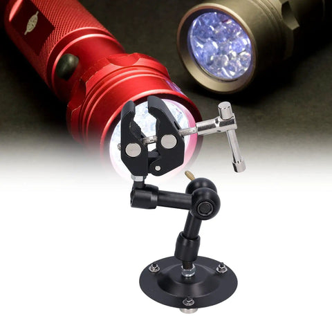 Heavy Duty Soldering Clamp Bench Vise and Flexible Stand with Rubber Pad, ideal for PCB assembly and electronic maintenance.