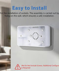 Low Profile Wall Outlet Box For Easy Home Wiring Install No Fuss Junction Box Made From Durable ABS Plastic For Safe Reliable Electrical Connection Everyday Use, white ABS wall box 4.72 x 2.87 x 1.37 in mounted on wall