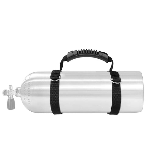 Heavy Duty Scuba Tank Carrier With 1 Inch Nylon Webbing Straps 316 Stainless Steel Fasteners Ergonomic Rubber Handle