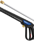 Beefy Universal Pressure Washer Gun With Stainless Extension Replacement Wand Fits Ryobi Greenworks Simpson DeWalt 3600 PSI