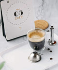 Reusable Coffee Capsule For Nespresso VertuoLine GCA1 ENV135S ENV135B ENV135T ENV135R Delonghi ENV150 70ml with espresso on tray