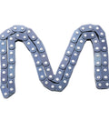 Heavy Duty T8F 8mm Drive Chain 74 Links for Razor Electric Dirt Quad 500 and 4 Wheelers displayed in a zigzag pattern