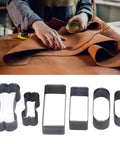 Heavy Duty Leather Cutting Dies Storage Box Hollow Rectangle Oval Metal Hole Punch Cutter Tools For Diy Handmade Home Decor Belt Keychain Jewelry Sturdy Alloy Steel Sharp Long Lasting Precision Cuts Make Them Look Badass Pro Rad Shop; alloy steel punches on leather
