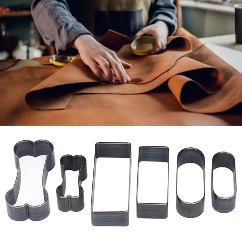 Heavy Duty Leather Cutting Dies Storage Box Hollow Rectangle Oval Metal Hole Punch Cutter Tools For Diy Handmade Home Decor Belt Keychain Jewelry Sturdy Alloy Steel Sharp Long Lasting Precision Cuts Make Them Look Badass Pro Rad Shop; alloy steel punches on leather