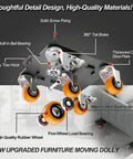 Heavy Duty Furniture Mover Dollies With 400Lb Load Capacity Per Dolly showing detailed design, quality materials, and 360-degree wheels.