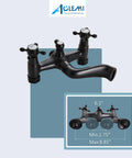 Oil Rubbed Bronze Clawfoot Tub Filler With Wall Mount, Vintage Style Tub Faucet With Handheld Shower, Double Cross Handles
