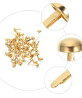 100 Pcs Decorative Nails For DIY Projects Antique Miniature Fasteners For Scrapbooking Hinges And Home Decor Wear Resistant Paper Crafts Brads Clips For Greeting Cards Photo Albums And Card Makers shown close-up