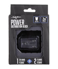 Power Distribution Block For Car Audio With 1/0 Or 4 AWG In Dual 4/8 AWG Out Solid Zinc Alloy For Maximum Conductivity Premium Block Cover Reducers Included Heavy Duty Mounting Block For Clean Wiring And Safe Install, packaged view