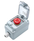 IP67 Waterproof Emergency Stop Button with Enclosed Box, Dual NO and NC Contacts, Aluminum Top, for Construction Sites or Outdoor Use, 660V 10A